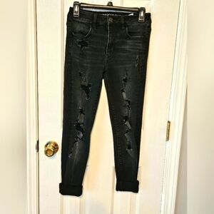 American Eagle High-Rise Jegging Black - size 4 Regular - EUC